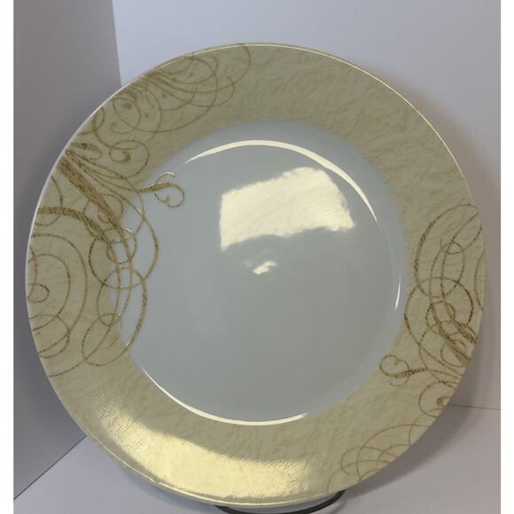 Noble Excellence 12 Days of Christmas Dinner Plates Gold Scroll Set of 4 - Picture 5 of 13